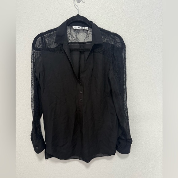 Jeunesse Tops - Jeunesse Black Lace Women's Blouse Size Small
